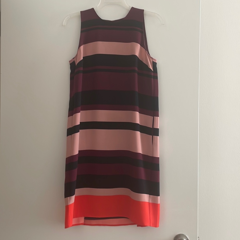Ann Taylor stripe trapeze dress